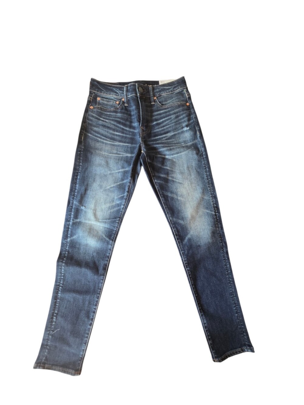 American Eagle Outfitters Men's Washed Blue Skinny Jeans